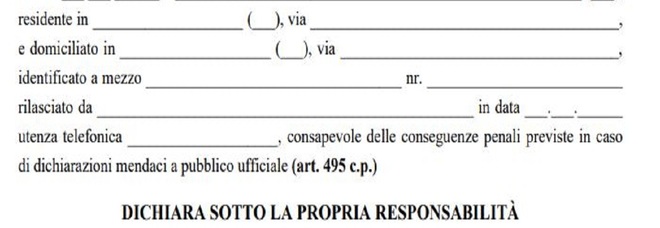 Autocertificazione il modulo per la fase due da lunedì scarica qui