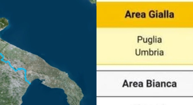 Un errore del Ministero manda in tilt le regioni: «Puglia e Umbria in zona gialla»