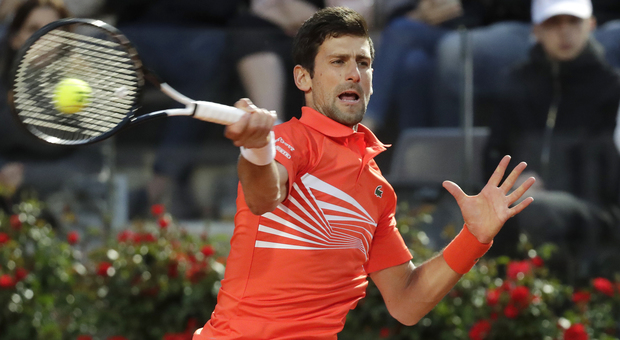 Novak Djokovic in azione Novak Djokovic in azione