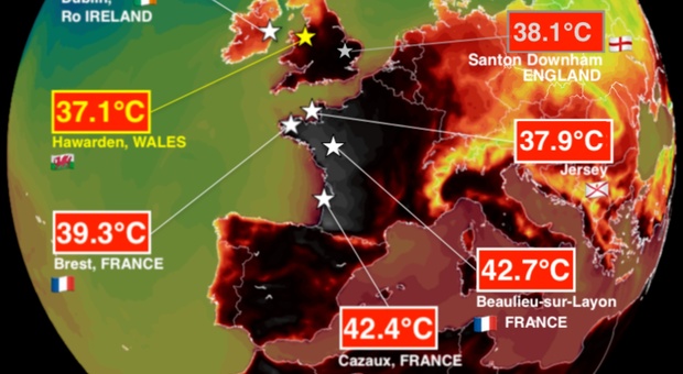 Caldo record in Italia (e in Europa), picchi oltre i 40°: oggi e domani bollino rosso in nove città