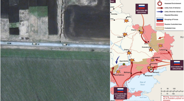 Putin, la guerra cambia: obiettivo Donbass, avanzata su 9 assi. Slovyansk città chiave. Convoglio di 12 km verso sud
