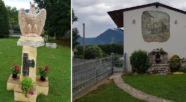 Con i fasci littori sul muro di casa. Denunciato, il giudice lo assolve Con i fasci littori sul muro di casa. Denunciato, il giudice lo assolve