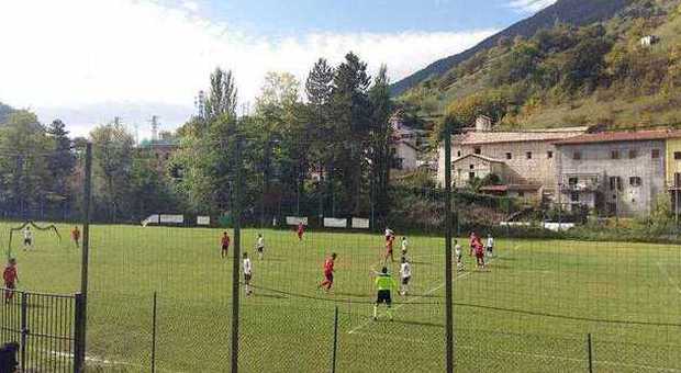 Una fase del match tra Posta Borbona e Poggio San Lorenzo