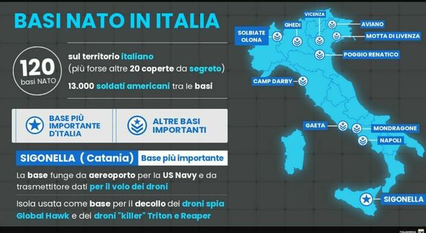 Basi Nato, l'Italia ne ha 120 (ma altre 20 sono segrete): dove sono e cosa fanno. I droni-killer di stanza in Sicilia