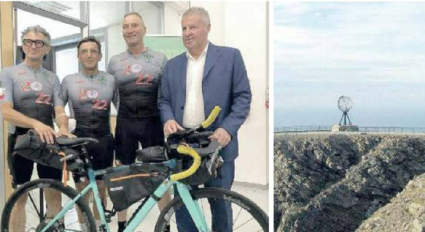 Marino Longhin, Esterino Scomparin e Valdimiro Giacomini trevigiani doc partiranno da Rovereto per arrivare a Capo Nord in bici