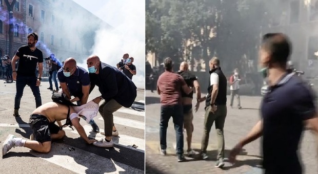 Ultrà e Forza Nuova in piazza, alta tensione al Circo Massimo: mobilitati centinaia di agenti Ultrà e Forza Nuova in piazza, alta tensione al Circo Massimo: mobilitati centinaia di agenti