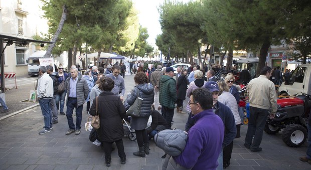 Un momento della fiera a Porto San Giorgio Un momento della fiera a Porto San Giorgio