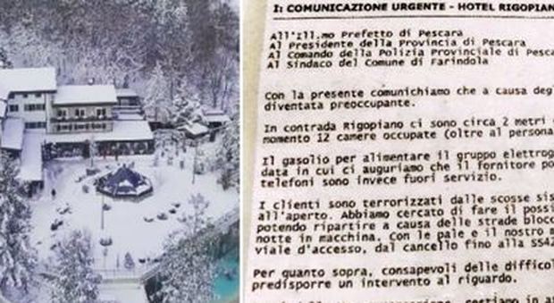 Rigopiano, alle 17.40 la prefettura di Pescara contattò il direttore dell'hotel: «E' tutto ok» Rigopiano, alle 17.40 la prefettura di Pescara contattò il direttore dell'hotel: «E' tutto ok»