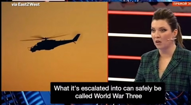 Terza guerra mondiale, la tv di stato russa: «È già cominciata, l'Occidente vuole cancellarci». Poi l'appello a Putin: «Usa le armi nucleari»
