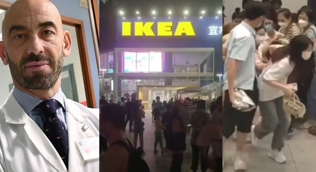 Bassetti, la denuncia sui social: «Panico in un negozio IKEA a Shangai per sospetto contatto positivo, scene che fanno male alla democrazia»