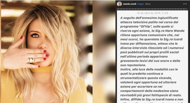 Grande Fratello Wanda Nara diffida la congnata Ivana Icardi: «Non utilizzare il mio nome e quello della mia famiglia solo per i tuoi scopi» Grande Fratello Wanda Nara diffida la congnata Ivana Icardi: «Non utilizzare il mio nome e quello della mia famiglia solo per i tuoi scopi»