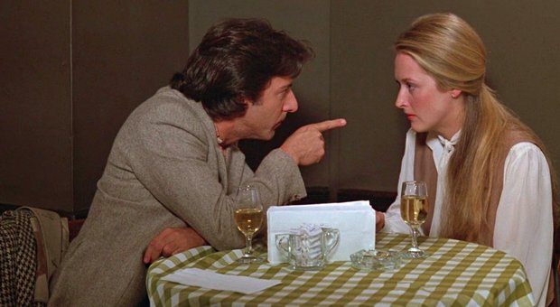 Dustin Hoffman e Meryl Streep in una scena di Kramer contro Krmaer