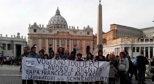La recente manifestazione in Vaticano dei lavoratori Schneider