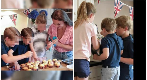 Kate Middleton, i teneri scatti in cucina con i figli mentre preparano dolci per una festa di strada