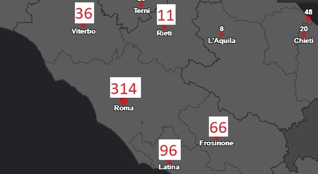 Coronavirus, a Roma 53 nuovi casi e un morto. Nel Lazio 87 positivi, 1.509 fuori sorveglianza Coronavirus, a Roma 53 nuovi casi e un morto. Nel Lazio 87 positivi, 1.509 fuori sorveglianza