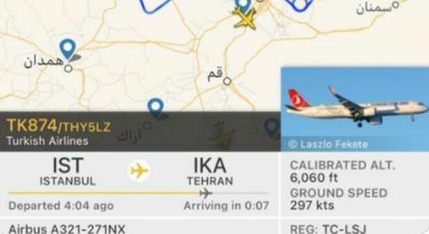 Iran, aereo turco chiede atterraggio d'emergenza per evitare incidente ma Teheran dice di no