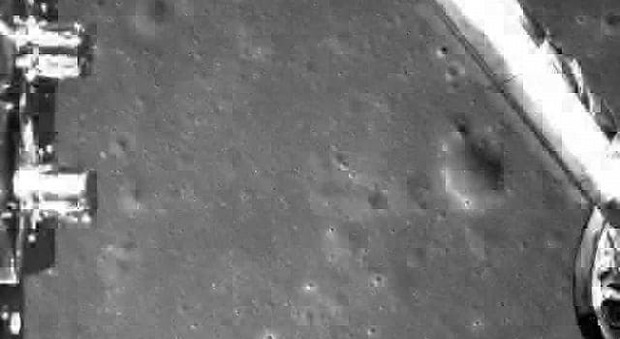 Un'immagine dell'allunaggio della sonda cinese Chang'e4 del 3 gennaio scorso Un'immagine dell'allunaggio della sonda cinese Chang'e4 del 3 gennaio scorso