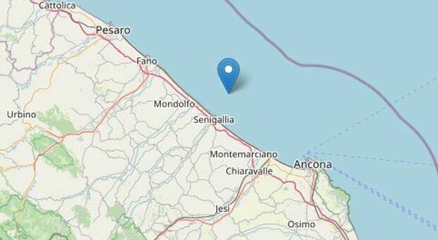 Trema la costa delle Marche: scossa di magnitudo 2.5 al largo di Senigallia