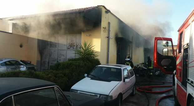 L'incendio a Sava L'incendio a Sava