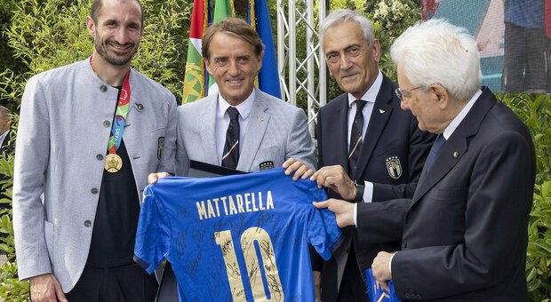 Mattarella, onorificenza di Cavaliere agli Azzurri: Mancini Grande Ufficiale, Chiellini Ufficiale