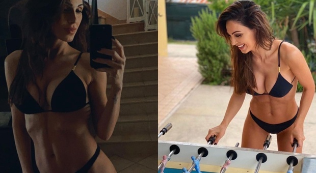 Anna Tatangelo, la sexy partita a biliardino in bikini. I fan notano un dettaglio: «Com'è possibile?»