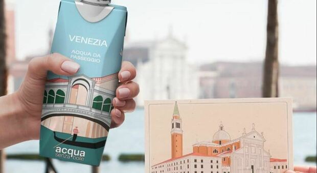 A Venezia arriva l’acqua "da passeggio" con le immagini della città, idea di una start up trevigiana