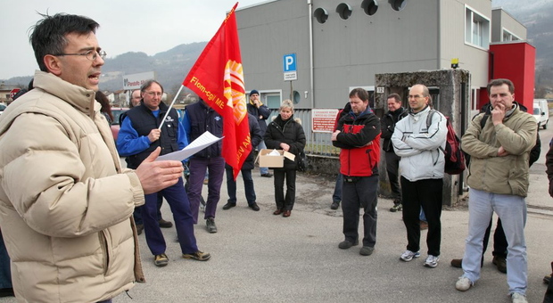 A sinistra il sindacalista Giuseppe Toigo A sinistra il sindacalista Giuseppe Toigo