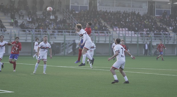 Un'immagine del recente derby Vigor Senigallia-Jesina