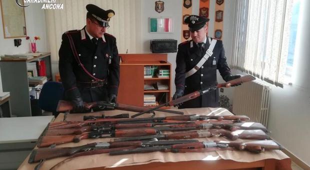 Chiaravalle, arsenale nascosto nel campo: i carabinieri ritrovano dieci fucili rubati Chiaravalle, arsenale nascosto nel campo: i carabinieri ritrovano dieci fucili rubati
