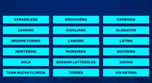 Il girone G, quello che vede la presenza del Latina e dell'Insieme Formia Il girone G, quello che vede la presenza del Latina e dell'Insieme Formia