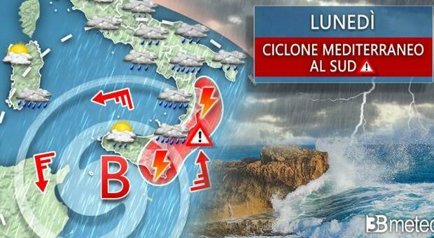 Maltempo al Sud Italia, in Sicilia arriva l'"Uragano mediterraneo": allerta anche in Calabria