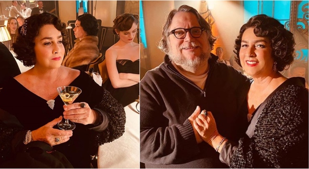 Romina Power irriconoscibile sul set del nuovo film di Guillermo Del Toro: look anni '20