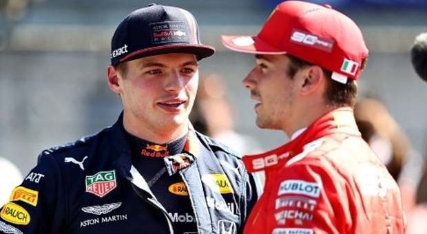 Max Vertappen e Charles Leclerc