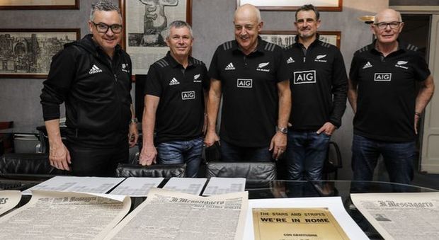 Rugby, All Blacks in redazione per onorare i caduti a Montecassino Rugby, All Blacks in redazione per onorare i caduti a Montecassino