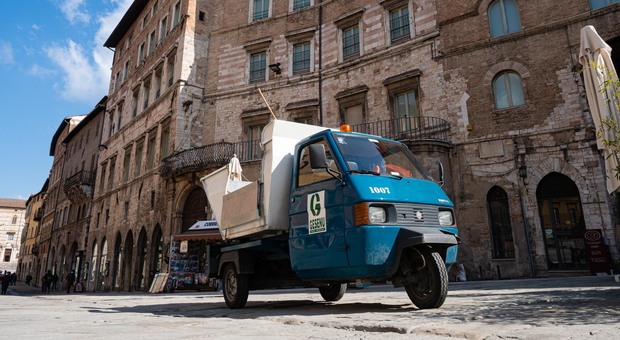 Raccolta dei rifiuti a Perugia