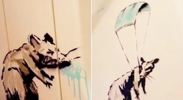 L'ultima opera di Banksy spunta in un vagone della metropolitana, ed è a tema Covid
