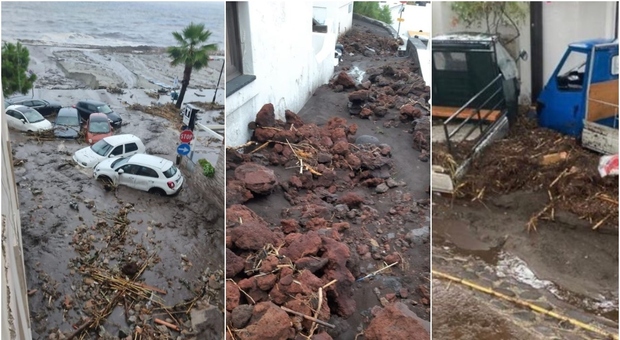 Nubifragio a Stromboli, colata di pietre e fango. Gli abitanti: «C'è gente bloccata in casa» FOTO