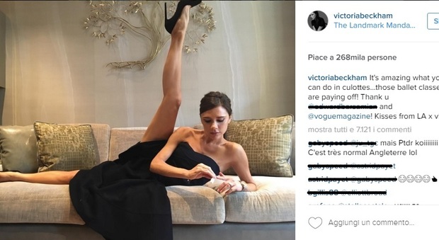 Victoria Beckham su Instagram ballerina con culottes e tacchi a spillo - Guarda
