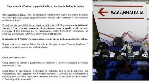 Serbia, vaccino agli italiani: si compila un modulo e si sceglie tra Pfizer, Moderna, Astrazeneca, Sinovac o Sputnik