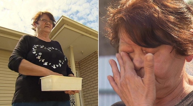 L'anziana Elizabeth Vlajkov, multata di 30mila dollari perchè dava da mangiare ai piccioni (immagini pubbl da 7 News Australia) L'anziana Elizabeth Vlajkov, multata di 30mila dollari perchè dava da mangiare ai piccioni (immagini pubbl da 7 News Australia)