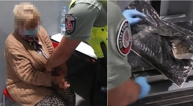 Donna di 81 anni arrestata: viaggiava con 5 chili di eroina nella valigia