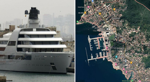 Abramovich, lo yacht Solaris (da 600 milioni) attracca in un "rifugio sicuro" in Montenegro dopo 4 giorni di fuga