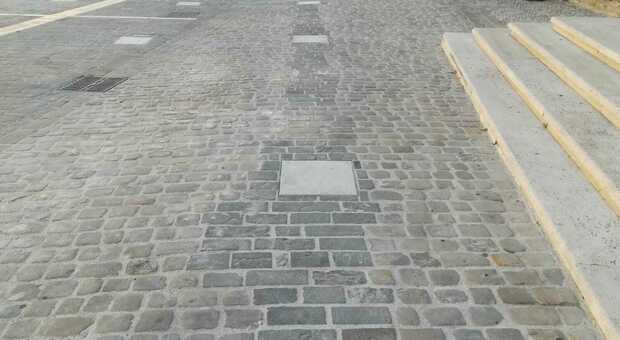 La pavimentazione di piazza Federico II