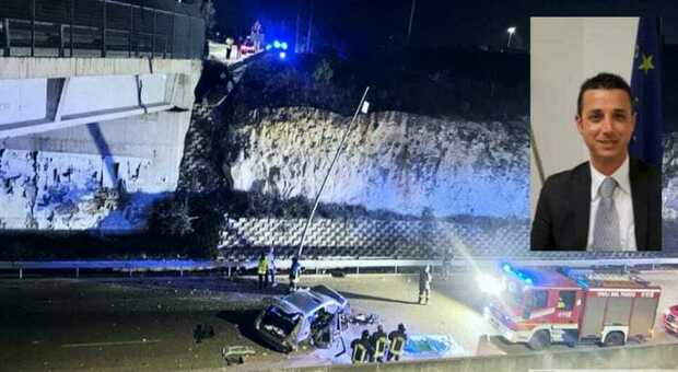 Mortale in tangenziale: auto vola giù dal ponte e sfiora la pattuglia dei carabinieri. Muore l'ex sindaco di Surbo Fabio Vincenti