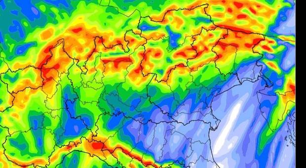 La previsione meteo per lunedì nel Nord Italia La previsione meteo per lunedì nel Nord Italia