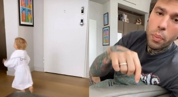 Chiara Ferragni, il gesto di Leone che spiazza Fedez. «Non lo fate mai...» Chiara Ferragni, il gesto di Leone che spiazza Fedez. «Non lo fate mai...»