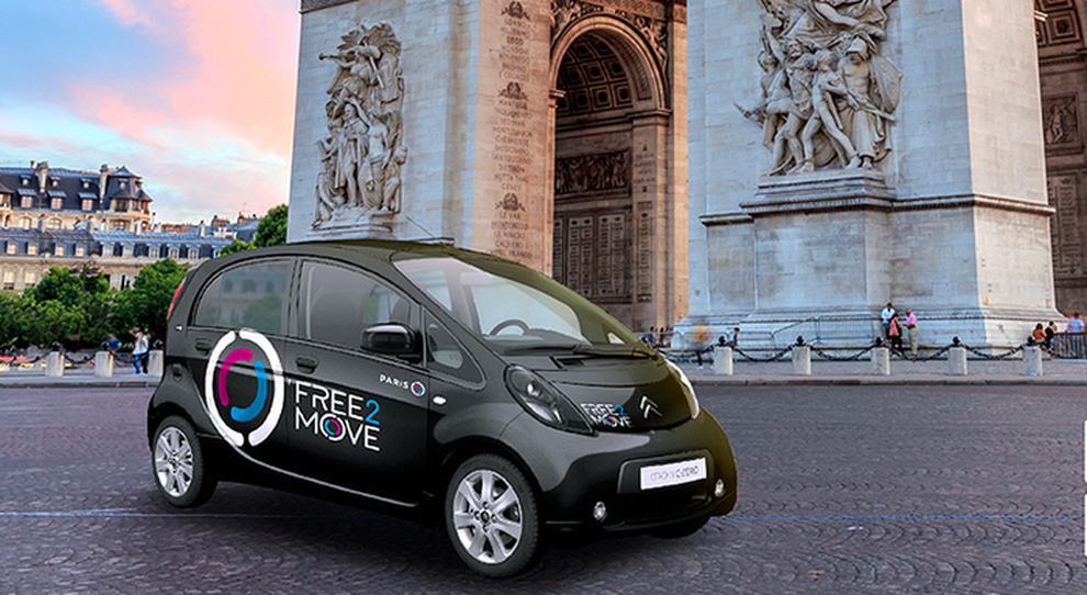 Una Citron C-Zero elettrica del car sharing Free2Move