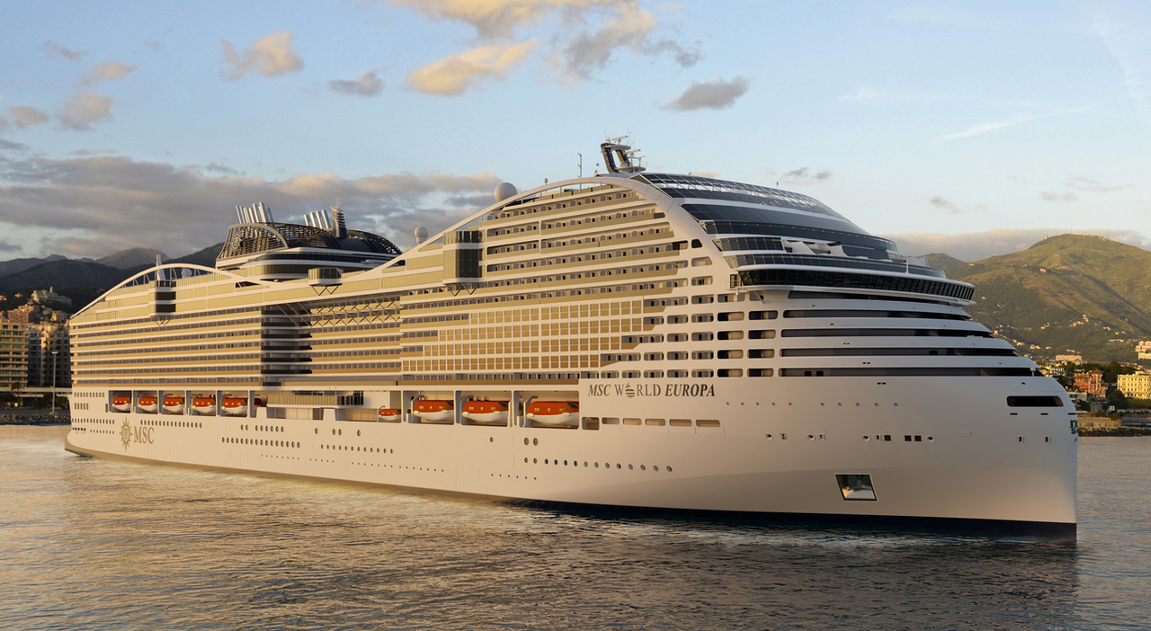 MSC World Europa, In Mare La Più Grande Nave Da Crociera Del Mondo ...