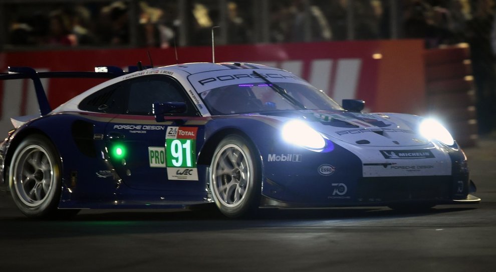 La Porsche 911RSR di Gimmi Bruni è stata la più veloce nelle qualifiche della 24 Ore di Le Mans tra le GTE-Pro