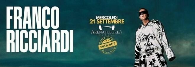 Napoli, doppio sold out per Franco Ricciardi all'Arena Flegrea: «Sono un cantapopolo»